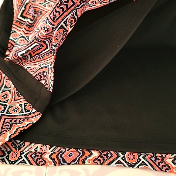 Maurices Geometric Dress Black Pink Aqua Size Small - Picture 8 of 11